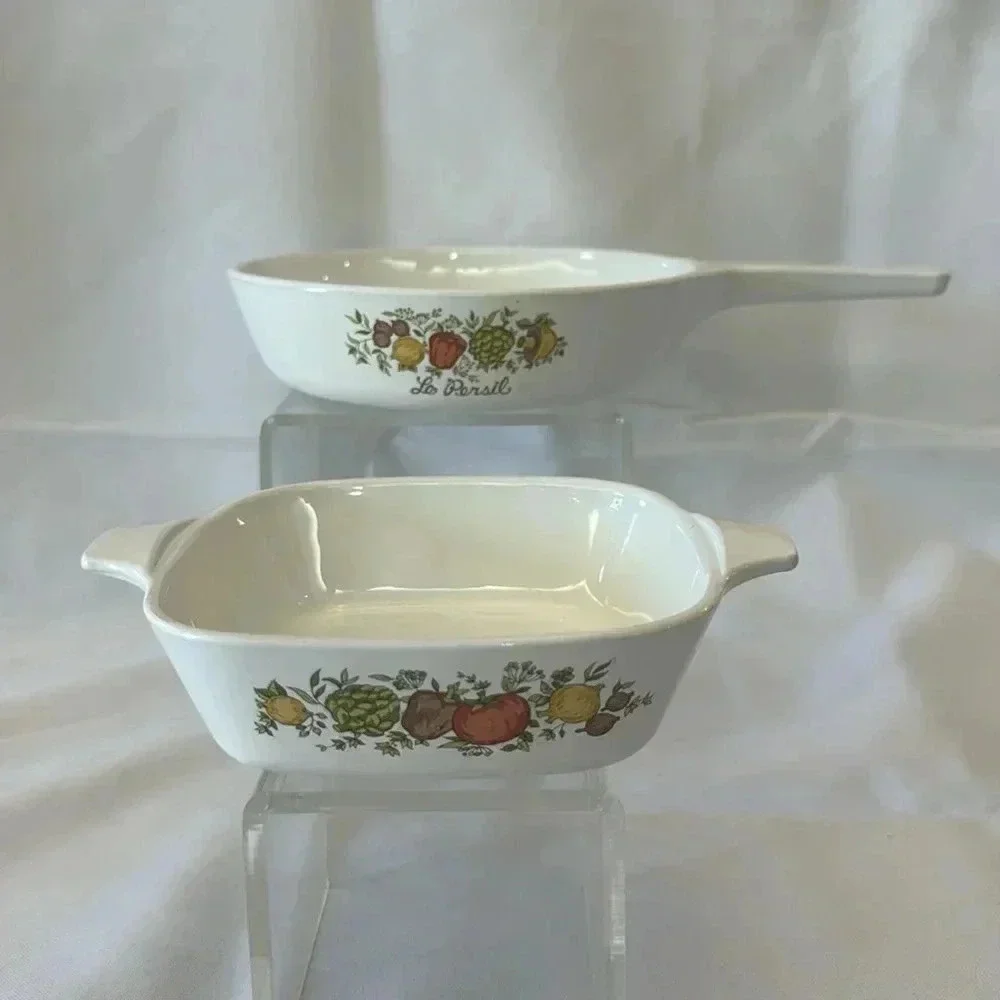 Vintage Corning Ware Le Persil Spice Of Life Bakeware Dishes P-83-B P-41-B